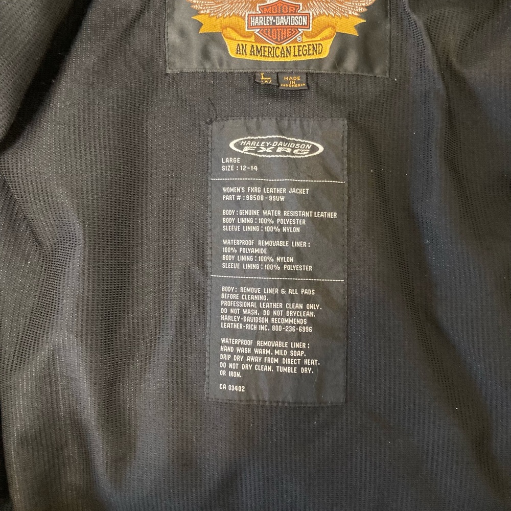 Women's Harley Davidson FXRG Leather Jacket - Picture 3 of 7